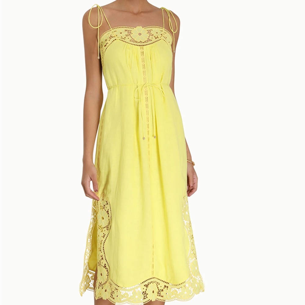 Zimmerman HALCYON BRODERIE SLIP DRESS size 0 fits like a medium